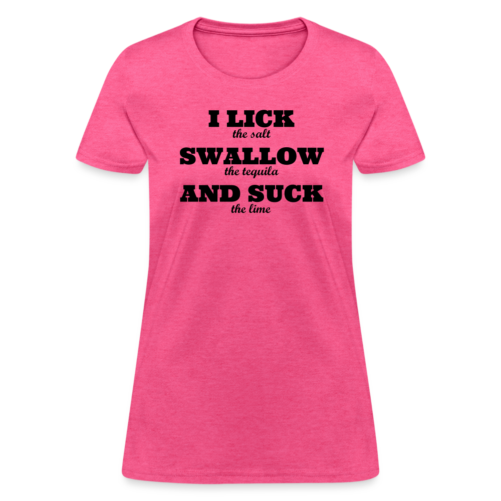 Lick, Swallow and Suck - Women's - heather pink