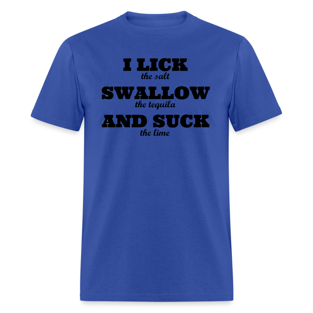Lick, Swallow and Suck - royal blue