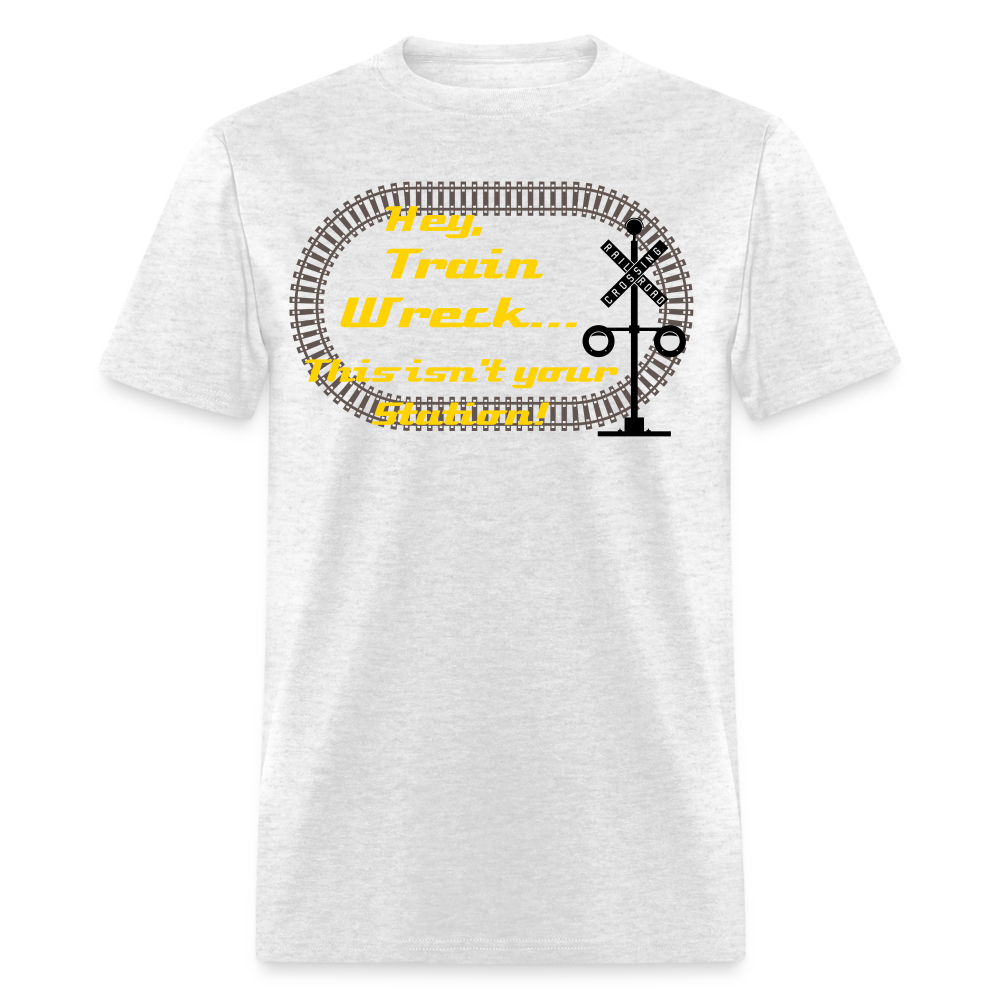 Hey, Train Wreck - light heather gray