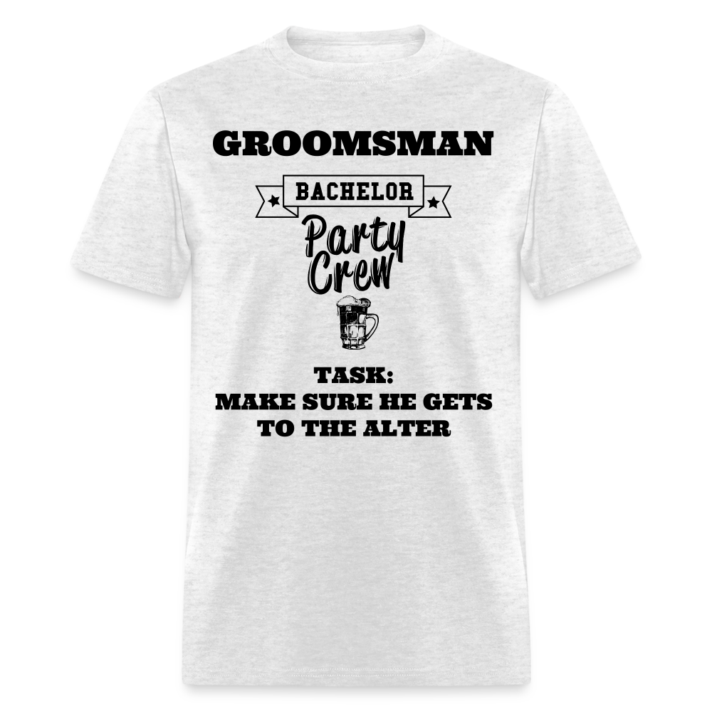Groomsman Bachelor Party Crew - light heather gray