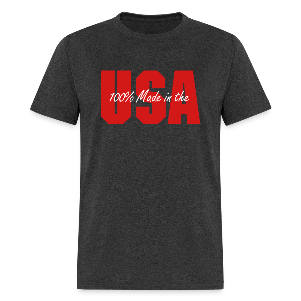 100% Made In The USA - heather black