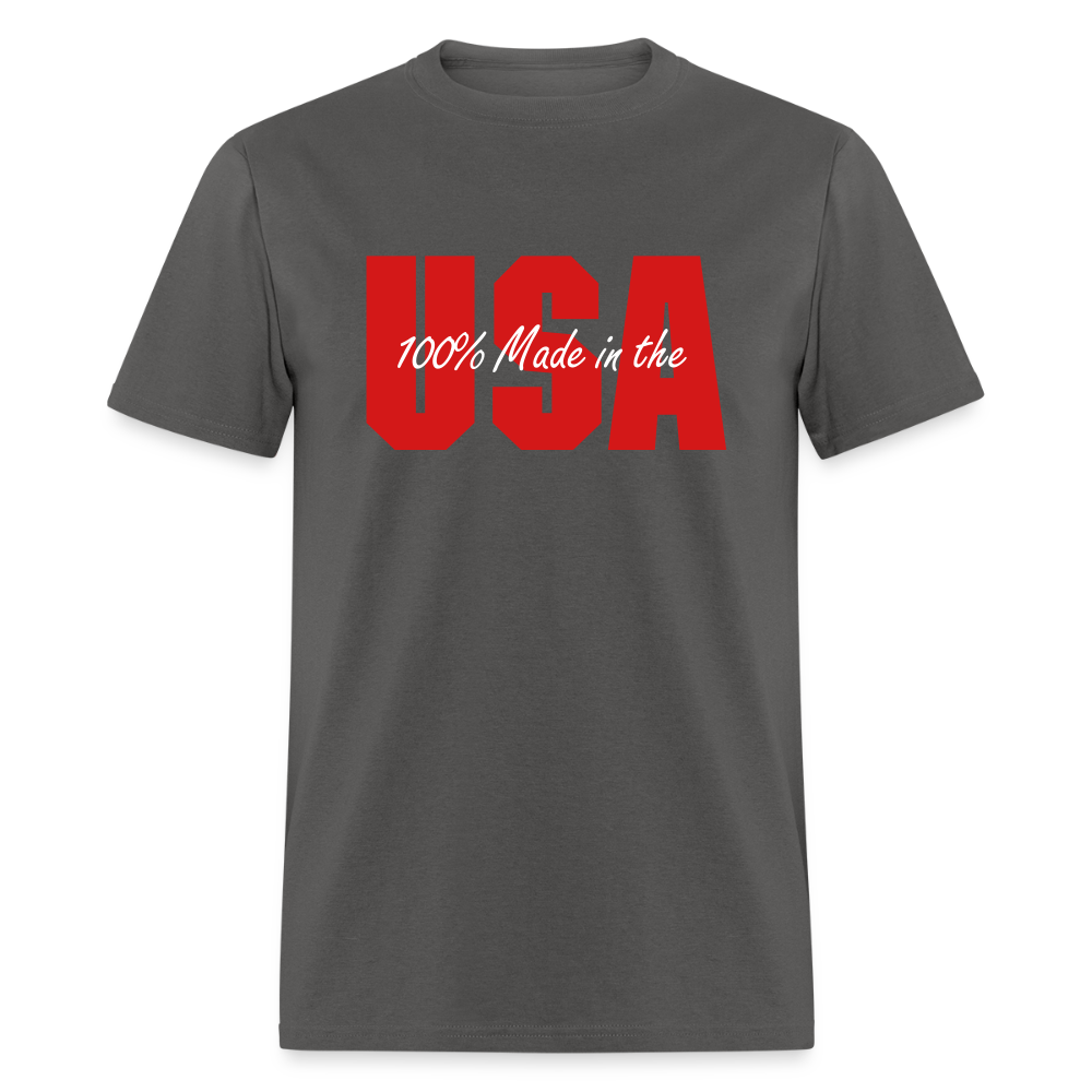 100% Made In The USA - charcoal