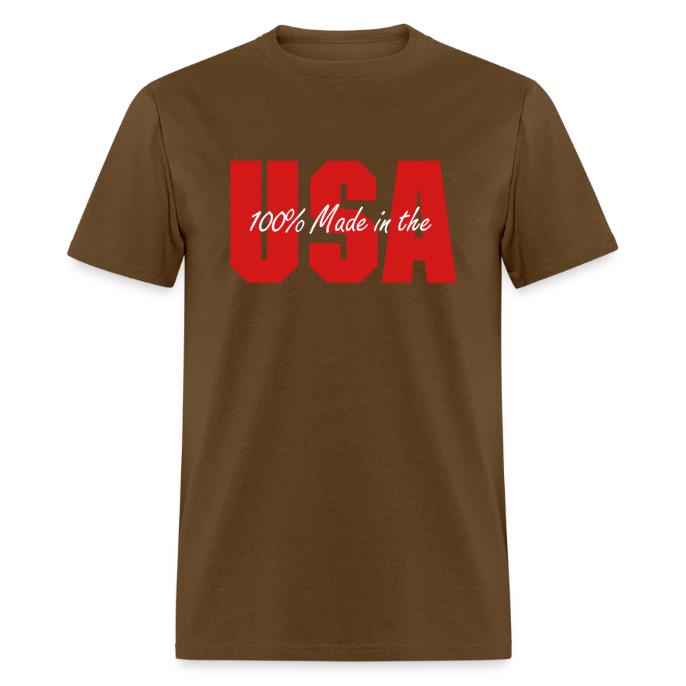 100% Made In The USA - brown