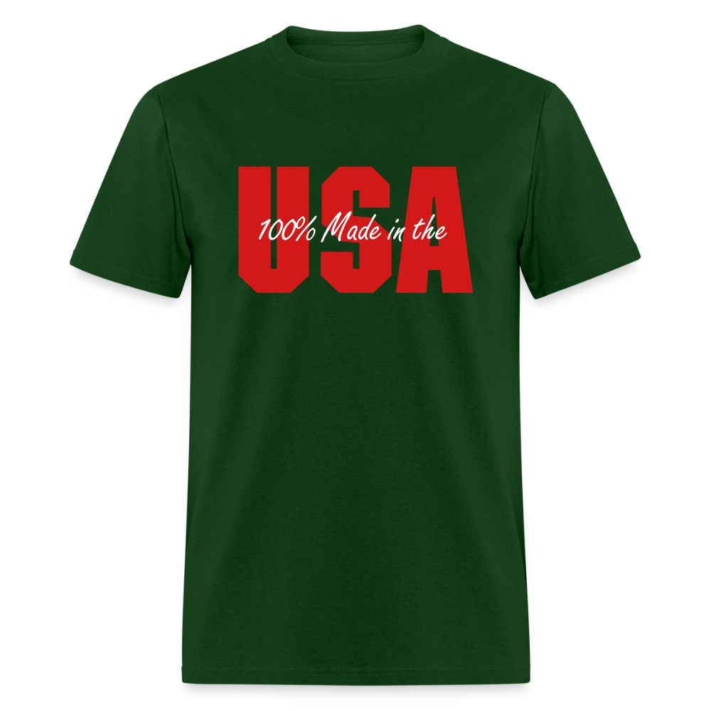 100% Made In The USA - forest green