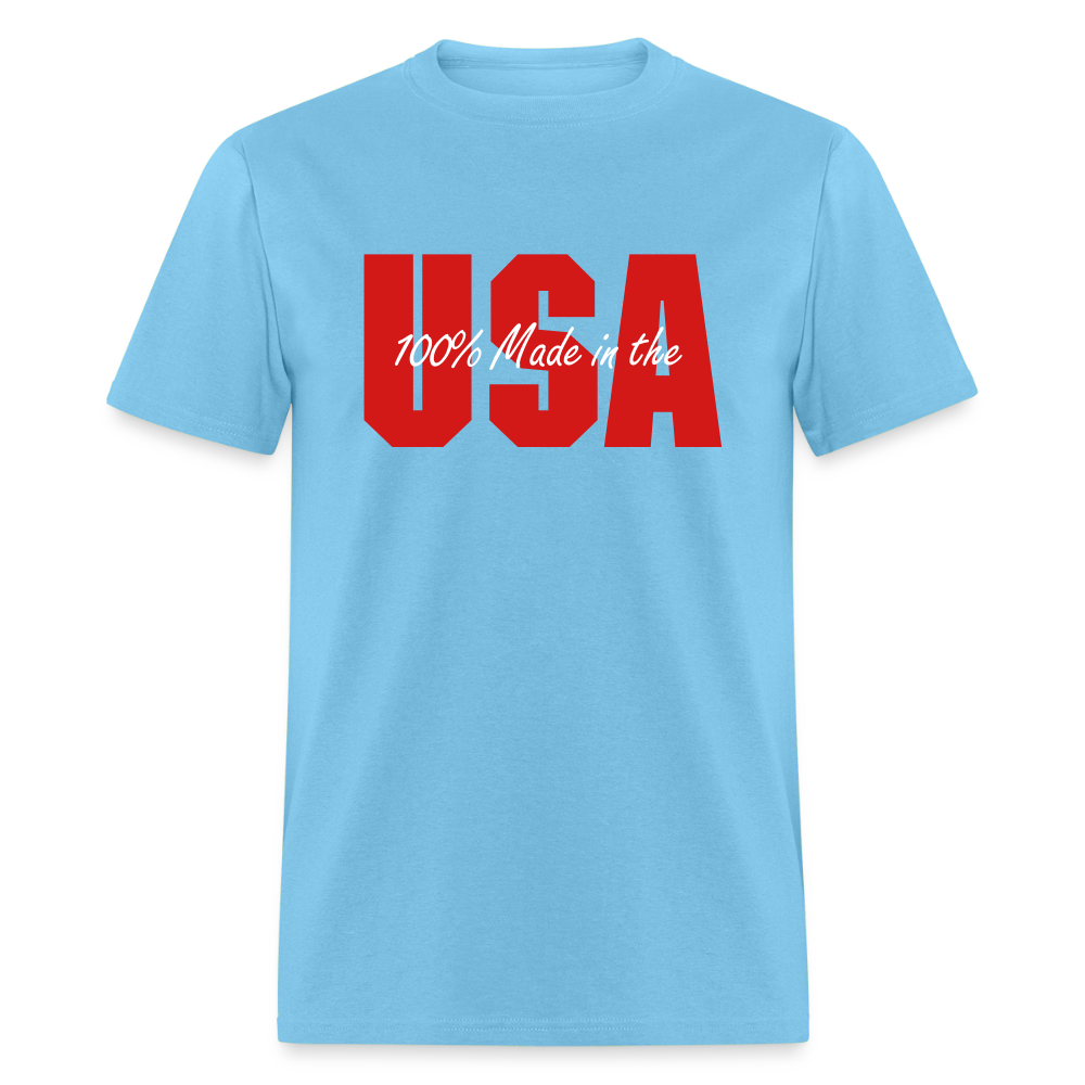 100% Made In The USA - aquatic blue