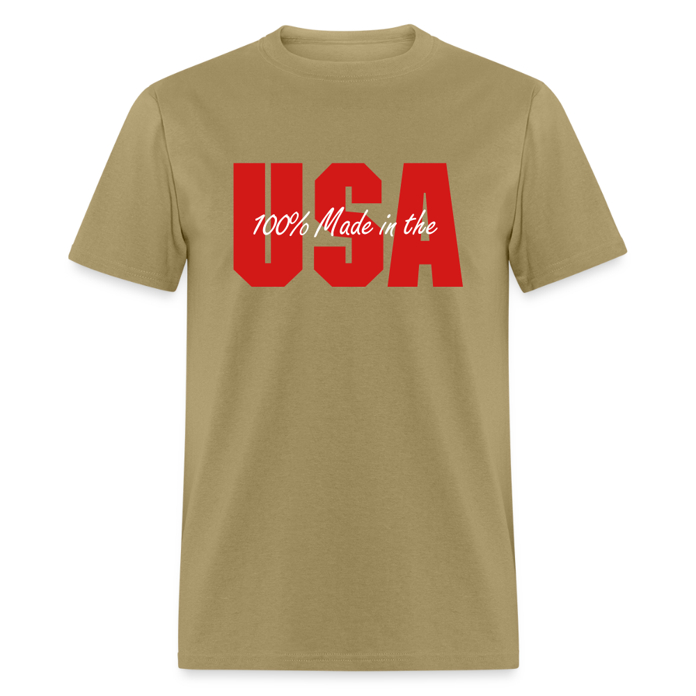 100% Made In The USA - khaki