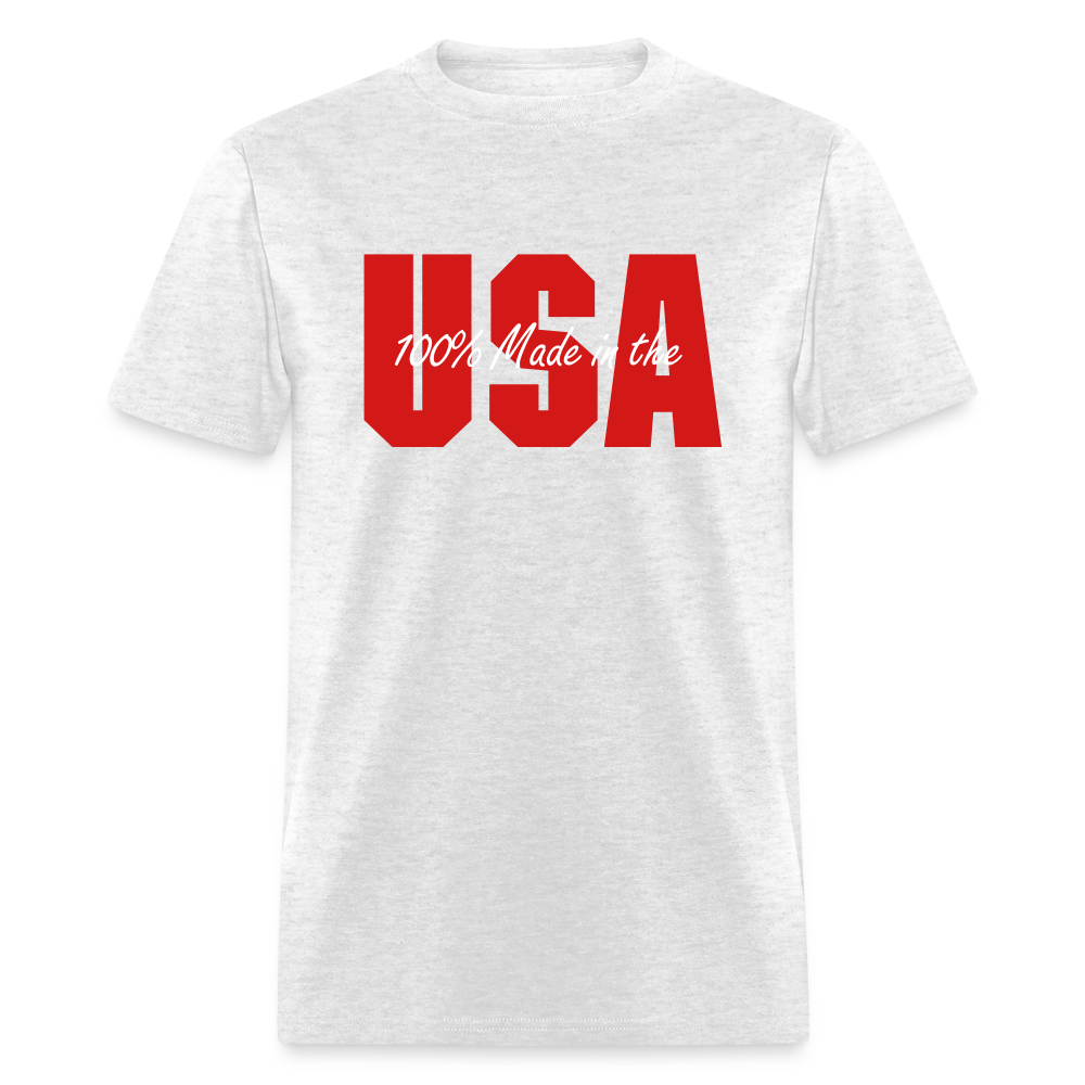 100% Made In The USA - light heather gray