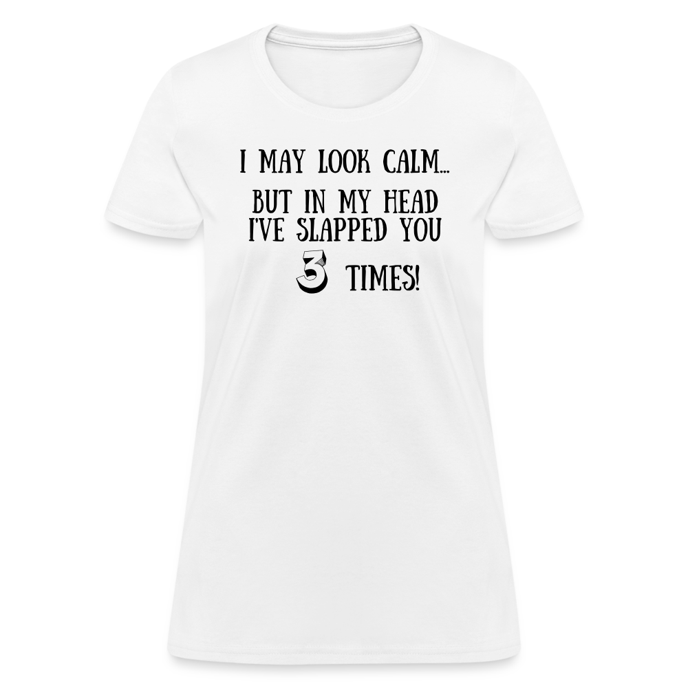 Slapped You 3 Times - Women's - white