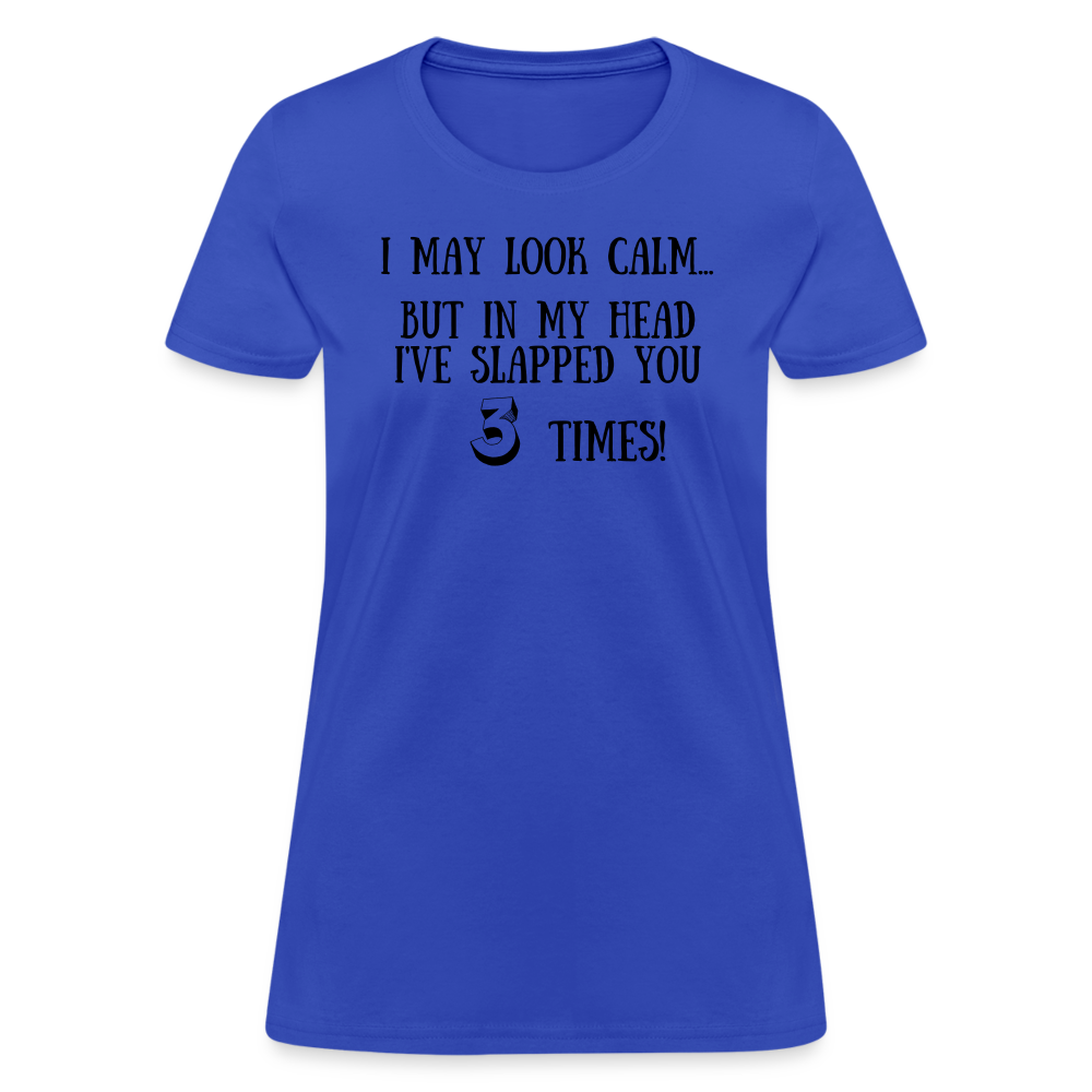 Slapped You 3 Times - Women's - royal blue