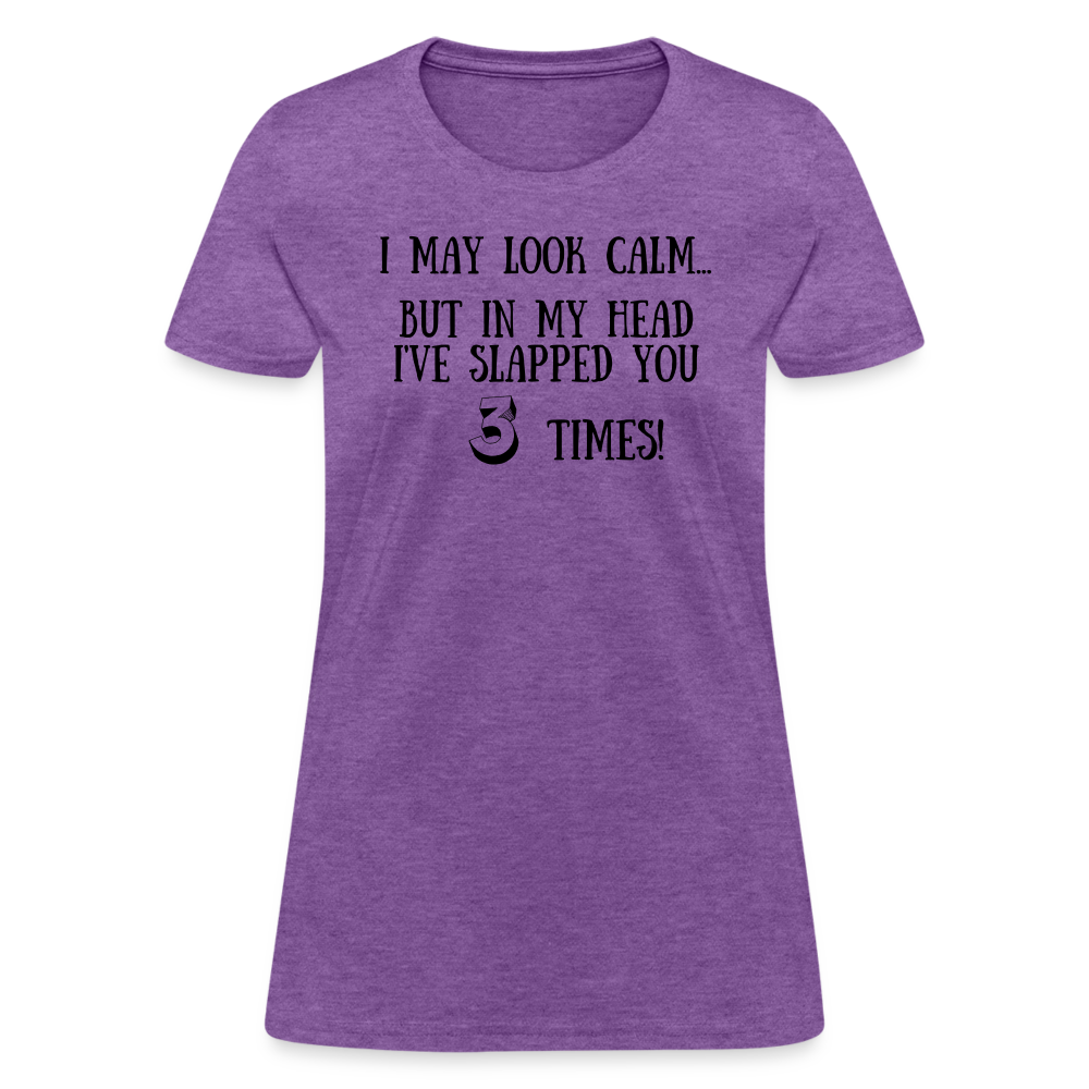 Slapped You 3 Times - Women's - purple heather