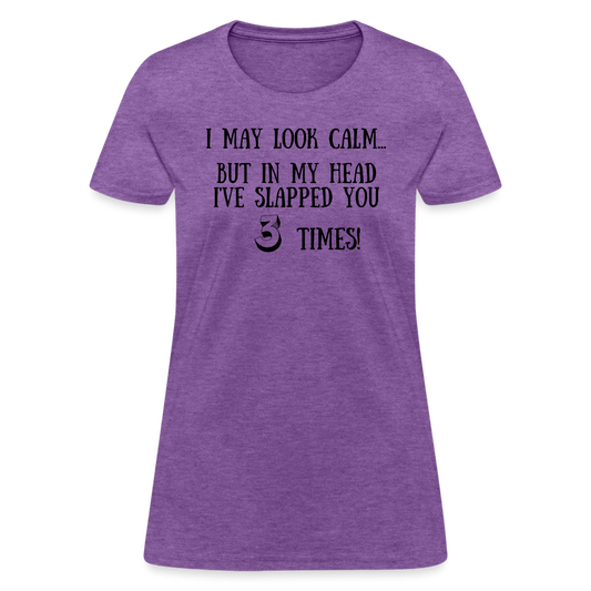 Slapped You 3 Times - Women's - purple heather