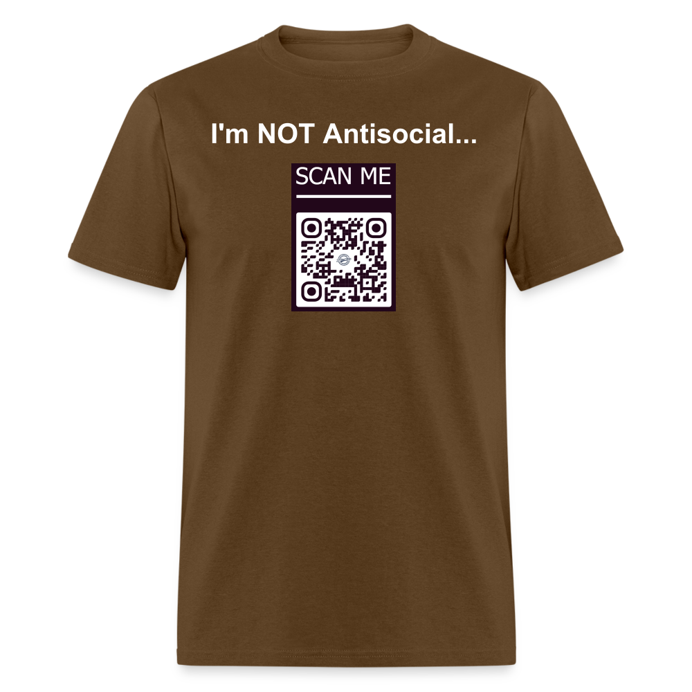 I'm Not Antisocial - QR - brown