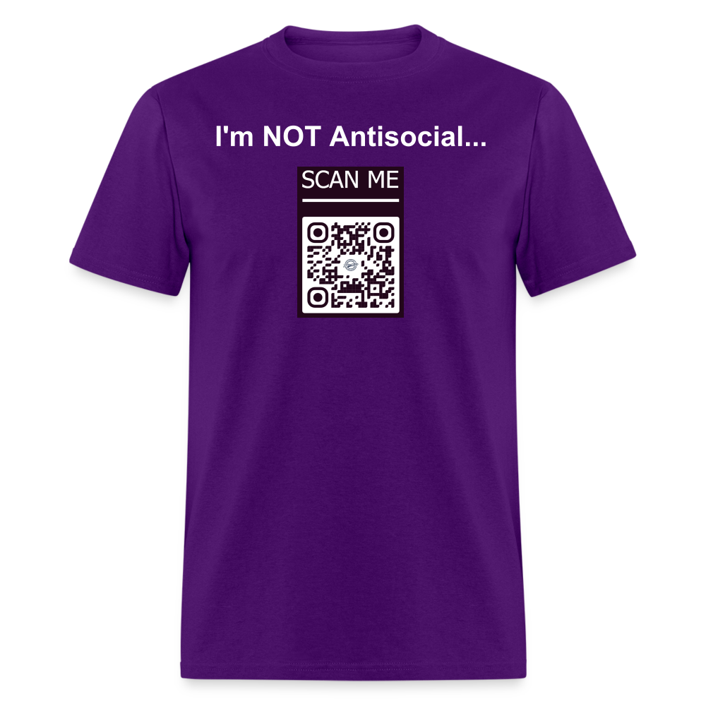 I'm Not Antisocial - QR - purple