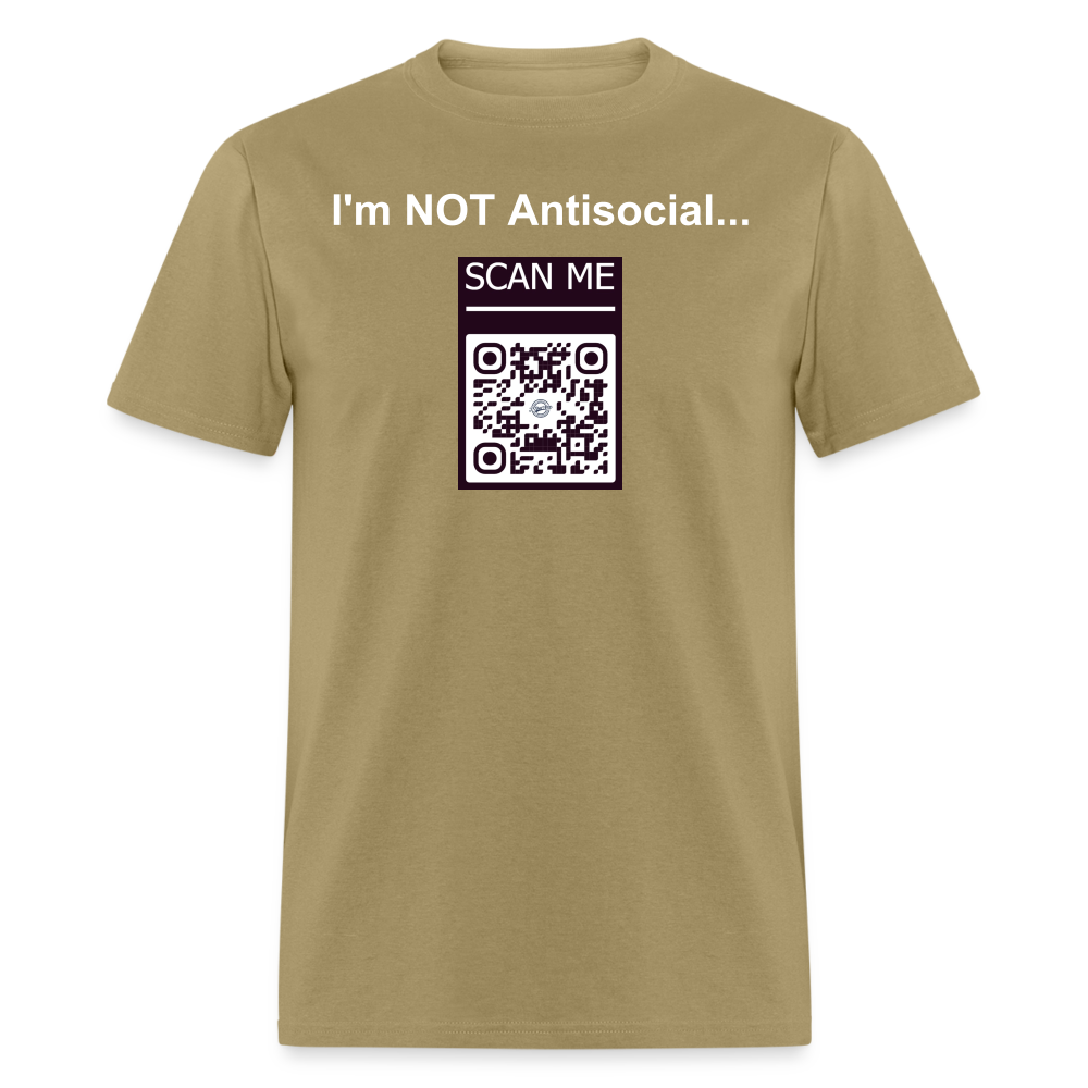 I'm Not Antisocial - QR - khaki