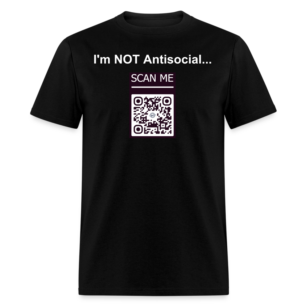 I'm Not Antisocial - QR - black