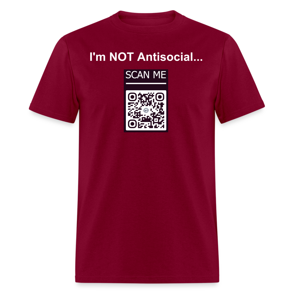 I'm Not Antisocial - QR - burgundy