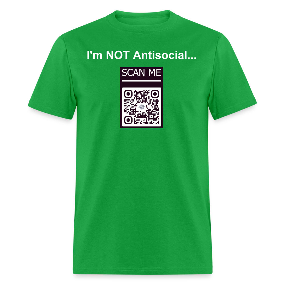 I'm Not Antisocial - QR - bright green