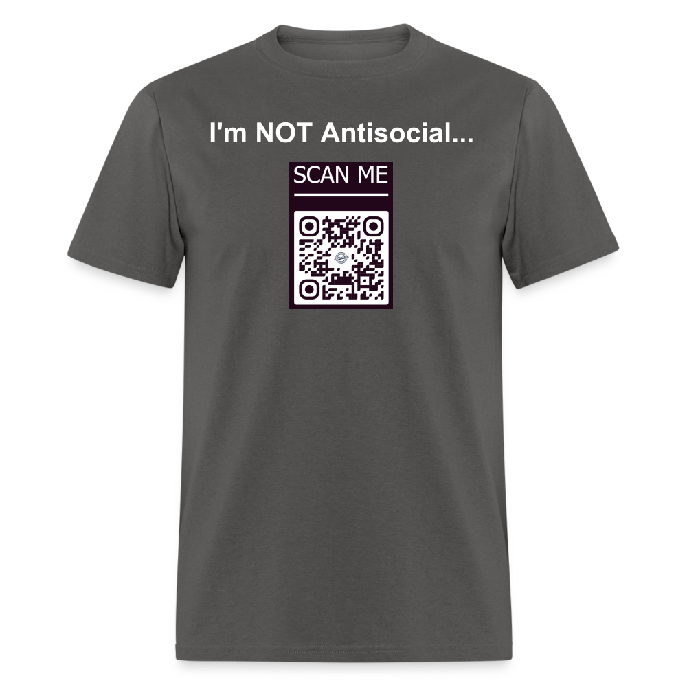 I'm Not Antisocial - QR - charcoal