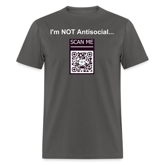 I'm Not Antisocial - QR - charcoal