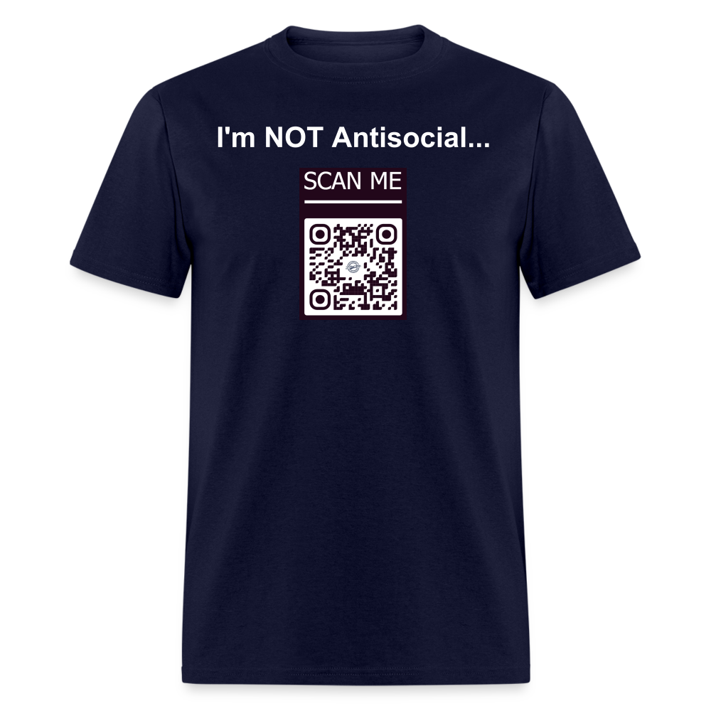 I'm Not Antisocial - QR - navy