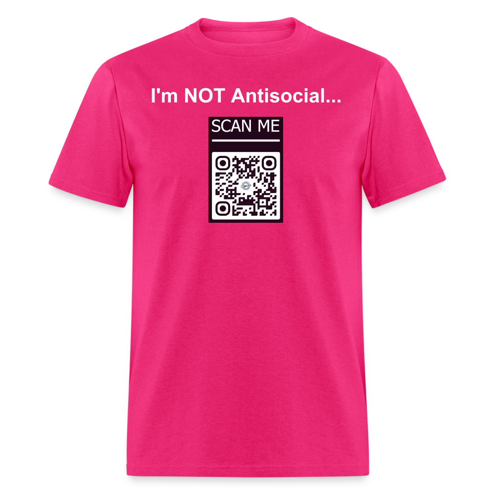 I'm Not Antisocial - QR - fuchsia