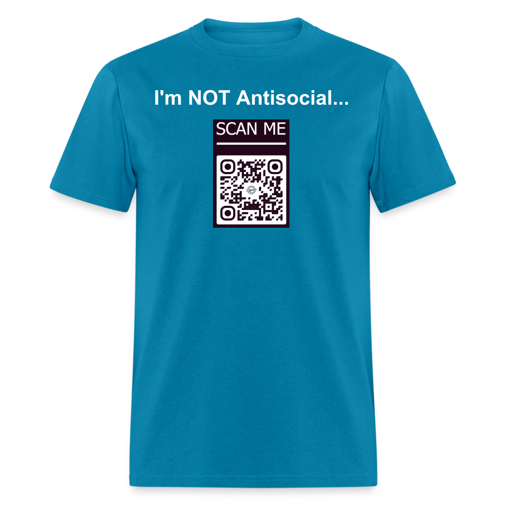 I'm Not Antisocial - QR - turquoise