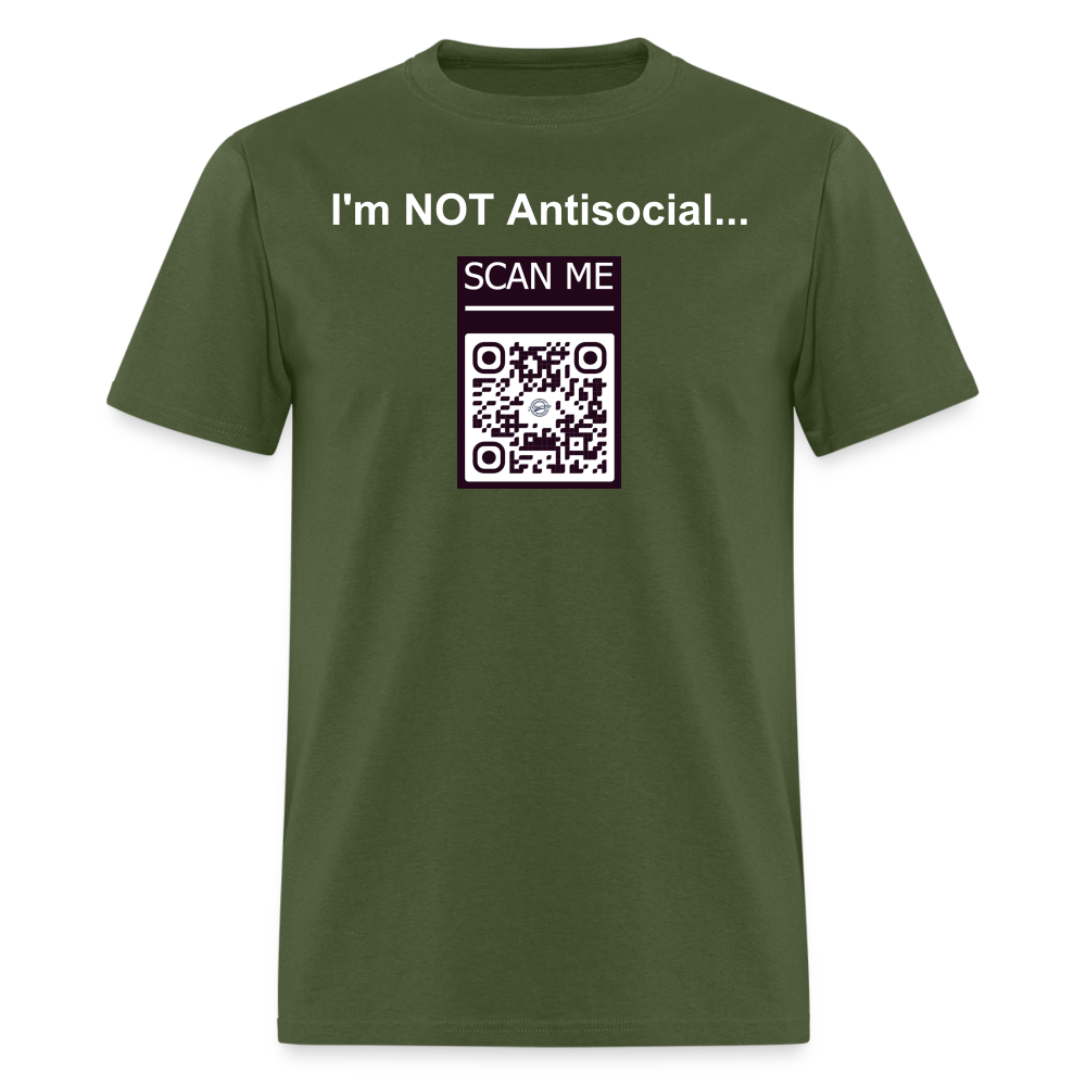 I'm Not Antisocial - QR - military green