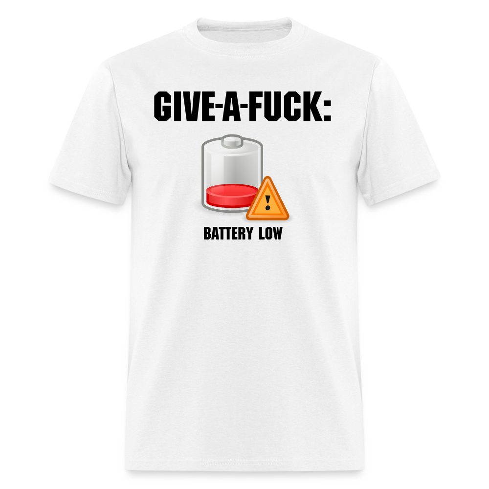 Give-A-Fuck - Battery Low - white