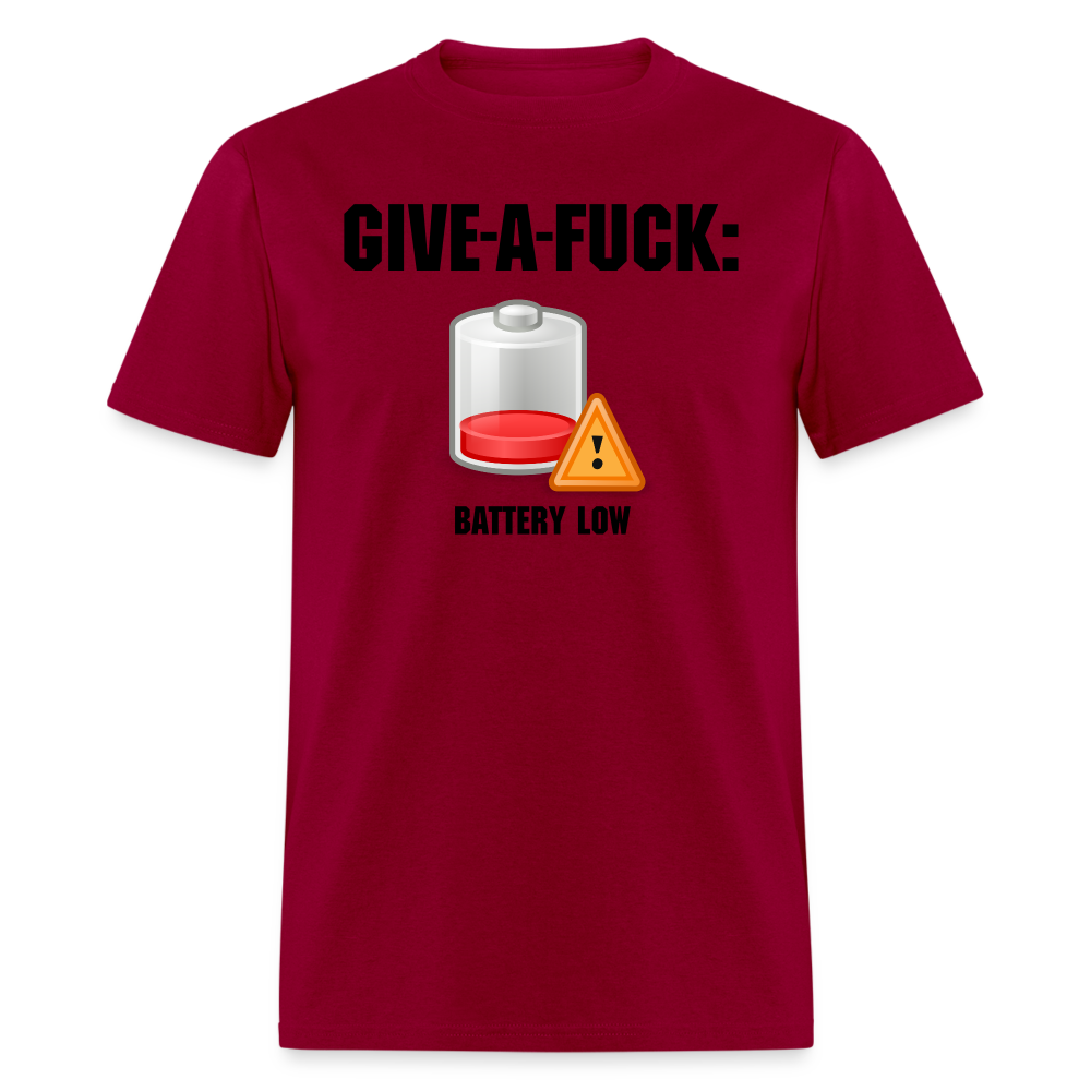 Give-A-Fuck - Battery Low - dark red