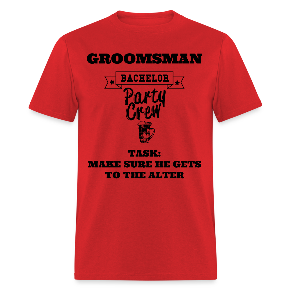 Groomsman Bachelor Party Crew - red