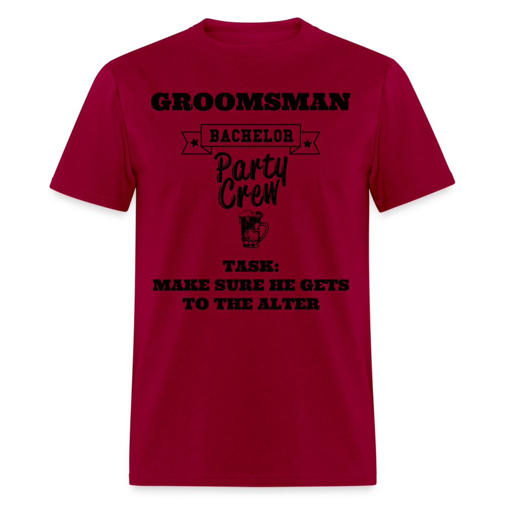 Groomsman Bachelor Party Crew - dark red